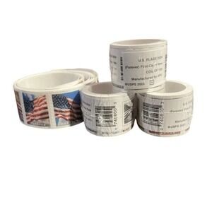 USPS Forever Stamps 2024 US Flags Coil of 100 First Class Postage Roll APU